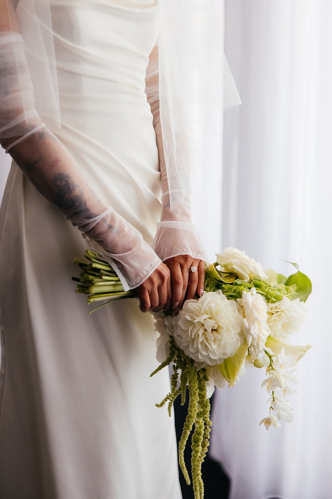 Nymph bridal gown, editorial view 3