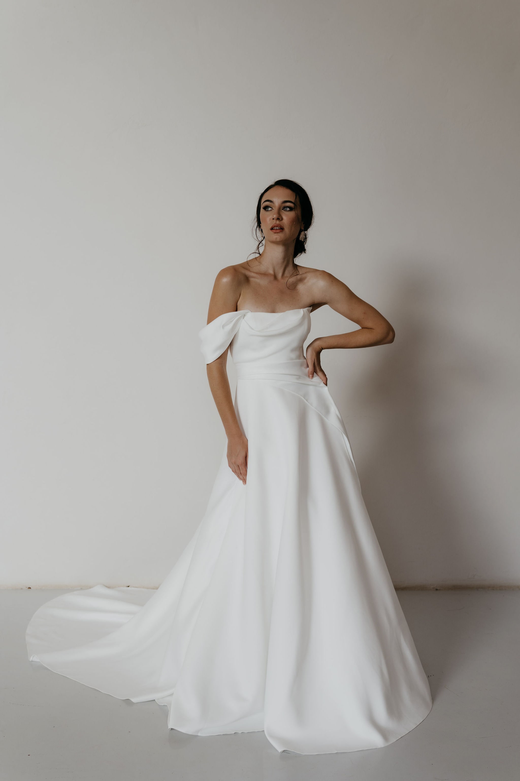 Wavea bridal gown, editorial view 1